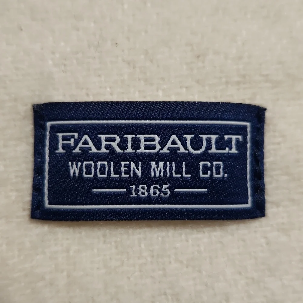 Faribault Woolen Mill Co Wool Striped Red, Yellow, and Blue Scarf 10 x 72